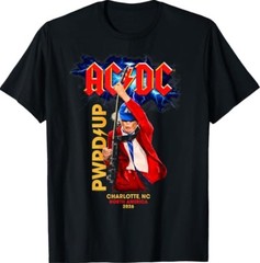 ACDC PWR UP Charlotte NC North American Tour 2026 Photo T-Shirt