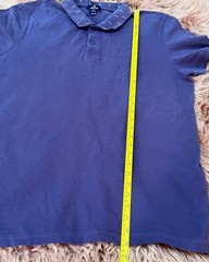 Faconnable Polo Shirt Mens XXL Blue Short Sleeve Anchor Embroidered Portugal