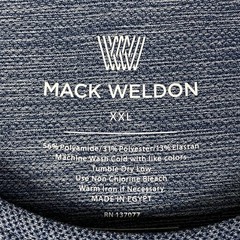 Mack Weldon Shirt Mens 2XL Blue Short Sleeve Crew Casual Lightweight Daily Wear