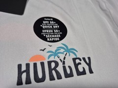 Hurley Mens Double Palm LS Polyester Summer Sunshirt White SZ Medium