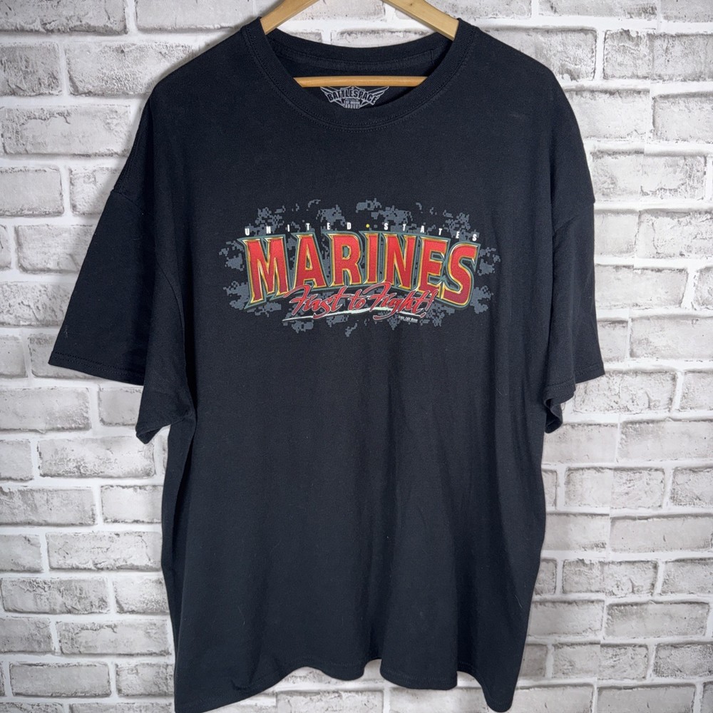 United States Marines First to Fight Men’s Size 2XL Black Vintage 2012