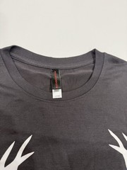 Bucked Up Gray USA Graphic Logo Crew Neck Short Sleeve Men’s T-Shirt Size L