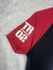 TRUE RELIGION Shirt lBlack Red PART BUDDHA Short Sleeve Designer Raglan T-shirt