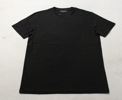 Manvoure Men’s The Essential Slim Fit Cotton Tee DH3 Jet Black Medium NWT