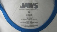 New Jaws Licensed Mens Size S Small White Tank Top Shirt
