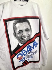 Vintage 2008 Barack Obama “Time For Change” T Shirt Oversized Deadstock 4XL