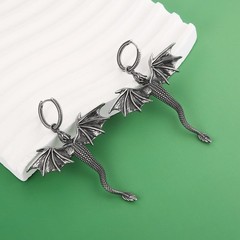 Dragon Dangle Drop Earrings for Men Stainless Steel Gothic Punk Dragon Earrin…