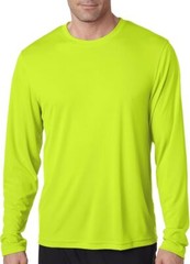 Hanes Cool DRI With Fresh IQ Long Sleeves Performance T-Shirt Hi-Viz S-3XL