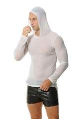 Mens Transparent T-shirt Glossy Tight Boxer Shorts Casual Breathable Sports Suit