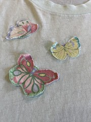 Lot of 6 VTG SINGLE STITCH Yellow Butterfly Print T-Shirts Size L/XL