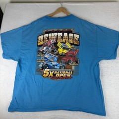 Lance Dewease Pa Posse Dirt Track Racing Cars Graphic T-Shirt – 3XL Blue