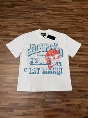 NEW Godspeed Flame Skull Numeric Alphabet printing Tee Mens Cotton T-shirt