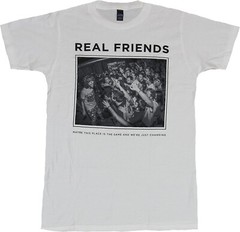Real Friends Mens Concert Crowd Maybe This Place is the Same White Shirt New XS