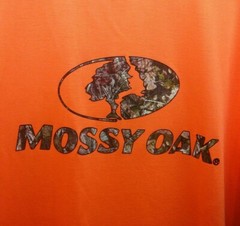 Men’s Mossy Oak Large Orange Camoflauge T-Shirt Crewneck Country Hunting SS NWT
