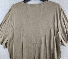 John Varvatos Linen Blend Chain Skull Tee Men’s XL Olive Leaf Crewneck Pullover