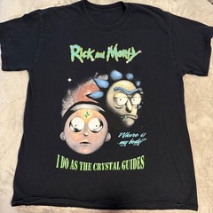 Rick and Morty “Crystal Guides” Graphic Tee Black Large