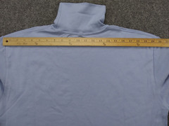 Unbranded T-Shirt Mens Large Blue Turtleneck Long Sleeve Cotton Polyamide