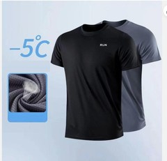 Camiseta De Compresión De Deportes Para Hombres Camisa De Manga Corta Deportiva