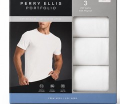 Perry Ellis Portfolio 3 Pack White shirts Men’s XL