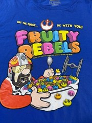 “Fruity Rebels” Star Wars Fruity Pebbles cereal parody shirt 100% cotton size XL