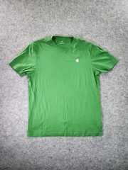 Apple Store Employee T-Shirt Short Sleeve Size Small Green Cotton Crew Neck