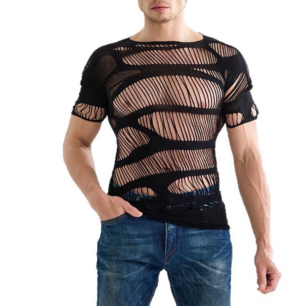 Men Mesh Tops Hollow Out Underwear Brand New Condition Comfortable Fit
