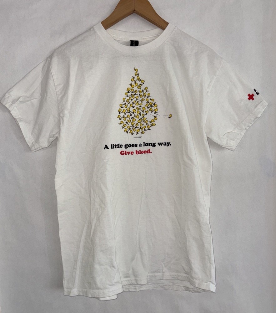 American Red Cross Woodstock T Shirt 2025 Sz. Adult S Peanuts, Snoopy