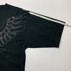 Vintage Avirex T-Shirt Y2k Eagle Dog Tag Black Oversized Tee Mens Size 3XL