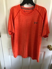 Under Armour Loose Fit Heat Gear Active Wear Tech Tee Shirt Size 2XL Moist Wick