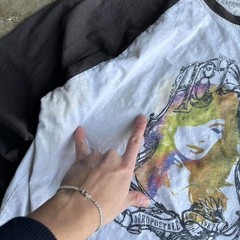 Aeropostale graphic tee long sleeve two tone y2k grunge boho size M