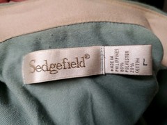 Vtg 80s Sedgefield Banded Elastic Bottom Polo Shirt Mens L Short Sleeve Golf