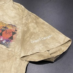 Vintage The Mountain T Shirt Large Leather Tag Grand Canyon Tribal USA Y2K Rare