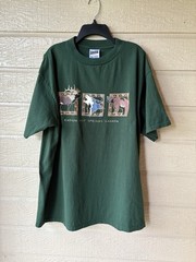 Tultex men Dark Green Preshrunk Cotton CANADA RADIUM HOT SPRINGS T Shirt size XL