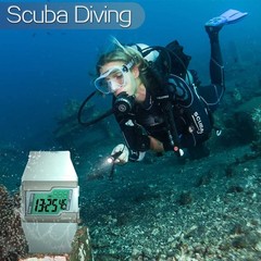 Digital Swimming Diving Wristwatch, 10 ATM Waterproof, Lap Stopwatch, Alarm