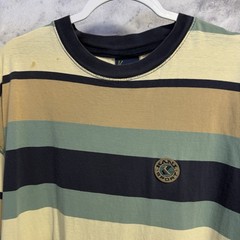 Vintage Karl Kana Jeans Striped T Shirt Mens 3XL 27.5×31.5 90s Y2K