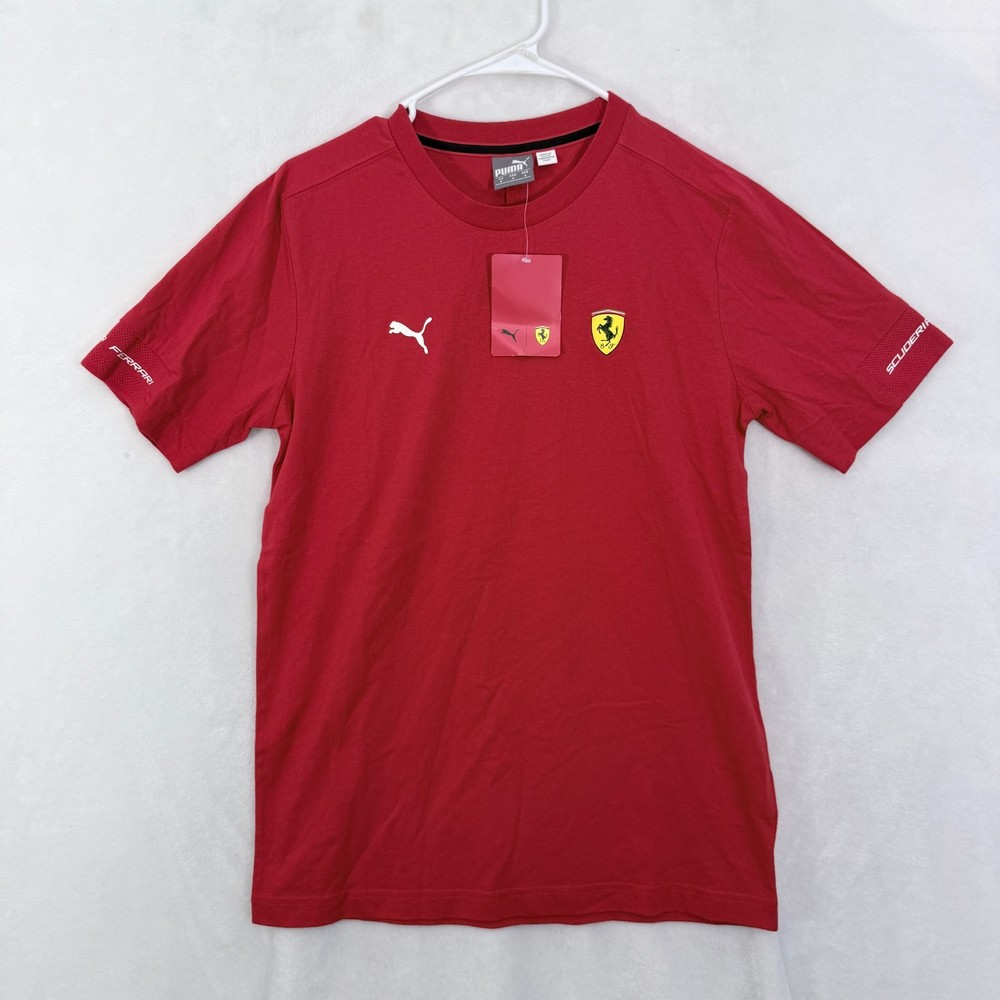 Puma Ferrari T Shirt Mens S Red Logo Scuderia Super Car