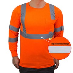 Hi Vis T Shirt Class 3 Reflective Safety Long Sleeve HIGH VISIBILITY-L9091/92