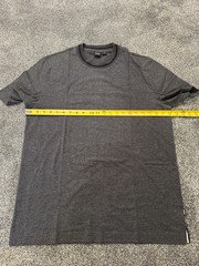 Huge Boss Solid Plain T-shirt Dark Grey XL
