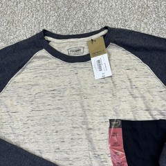 NEW Foundry Pocket T Shirt Mens Size 2XLT Beige Gray Long Sleeve Raglan
