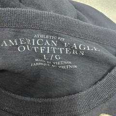 American Eagle Outfitters Black Long Sleeve Shirt with Applique