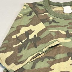 Vtg Woodland Camouflage Shirt Medium Green 80s USA Made Single Stitch Gorpcore