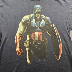 Marvel Captain America Shirt Mens XL Blue Mad Engine 2012 Superhero Movie Tee