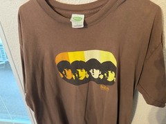 Vintage Y2K The Beatles T Shirt L Brown Rubber Soul Graphic Band Tee Apple Corps