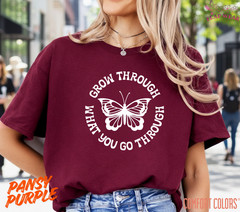 Unisex Grow Through What T-Shirt, Men T shirt,Women T shirt Gift Religion Top