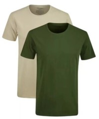 Men’s Hanes Originals Ultimate Stretch-Cotton 2-Pack Tees Green Size Large NEW