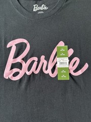 Barbie Mens Black ShortSleeve Crewneck Logo Graphic T- shirt Size XL (46-48) NEW