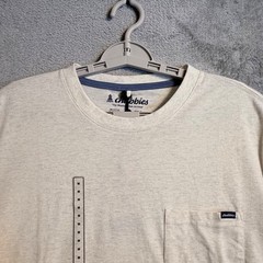 Chubbies The Bowl of Oatmeal Pocket T-Shirt Mens Medium M Cream Tan Gray Casual