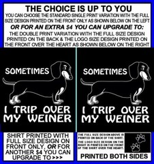 SOMETIMES I TRIP OVER MY WEINER FUNNY DACHSHUND HOUND DOG TANK TOP SHIRT DG5
