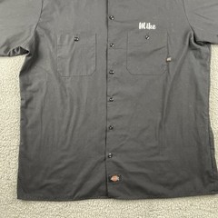 Dickies Custom Rod’s Auto Shop Work Shirt Button Up Embroidered Black XL Blend