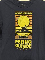 Grunt Style Mens T-Shirt Nothing Better Than Peeing Outside Black Size Large